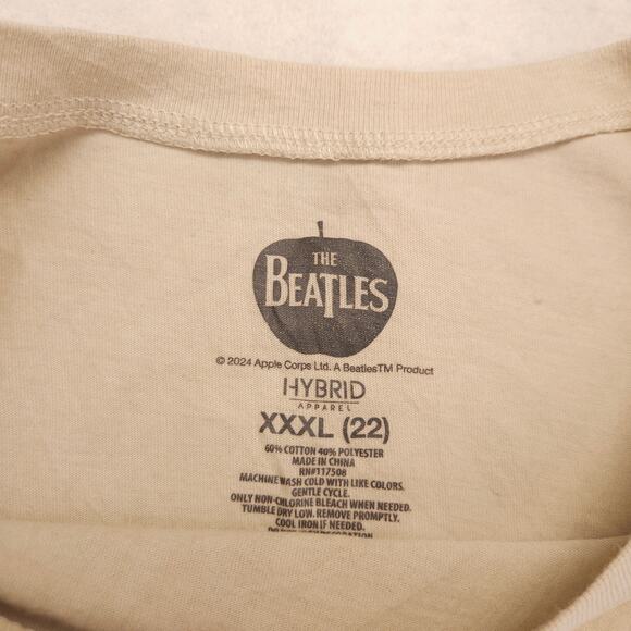 The Beatles Abbey Road Band Graphic Crew Neck T Shirt Womens Size 2XL Tan - Picture 3 of 9